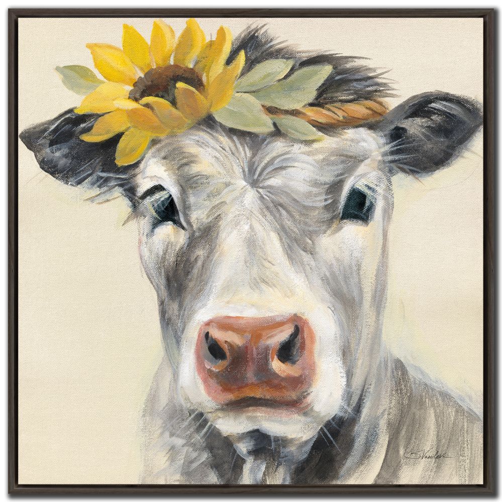 Pretty Cow Canvas Art 30" x 30"