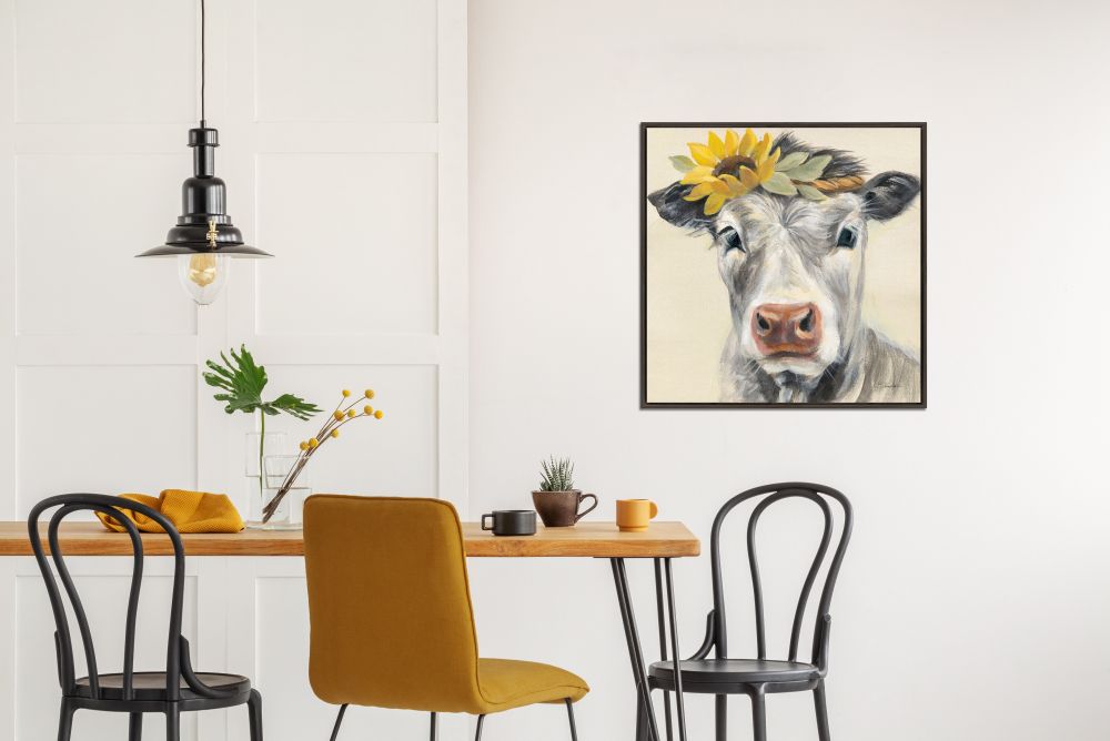 Pretty Cow Canvas Art 30" x 30"