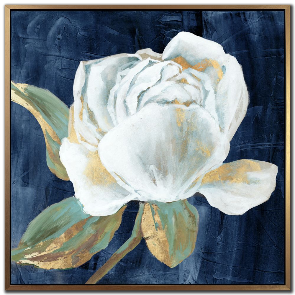 Blue Peony Canvas Art 36" x 36"