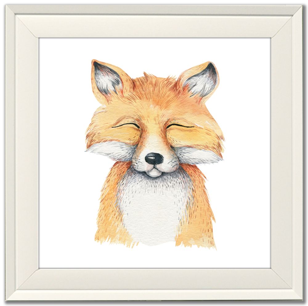 Deer / Fox / Owl / Racoon 4 PC canvas art