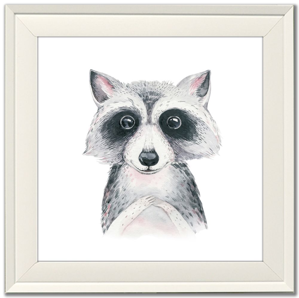 Deer / Fox / Owl / Racoon 4 PC canvas art