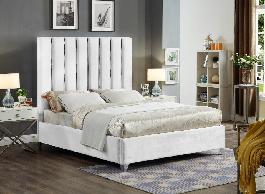 White Fabric Bed 5622