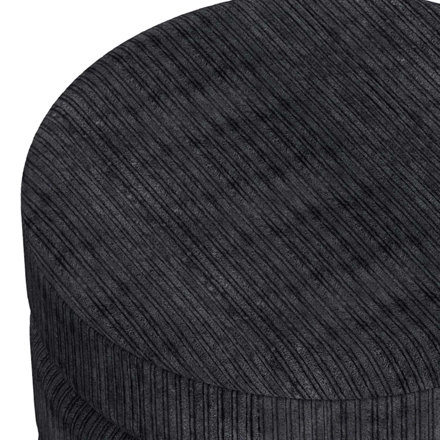 Willo Round Ottoman in Black 402-523BLK