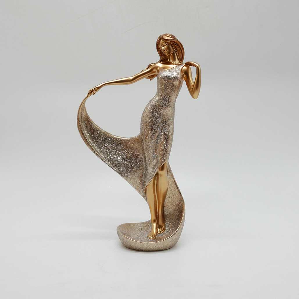 Woman Dance Gold Statue