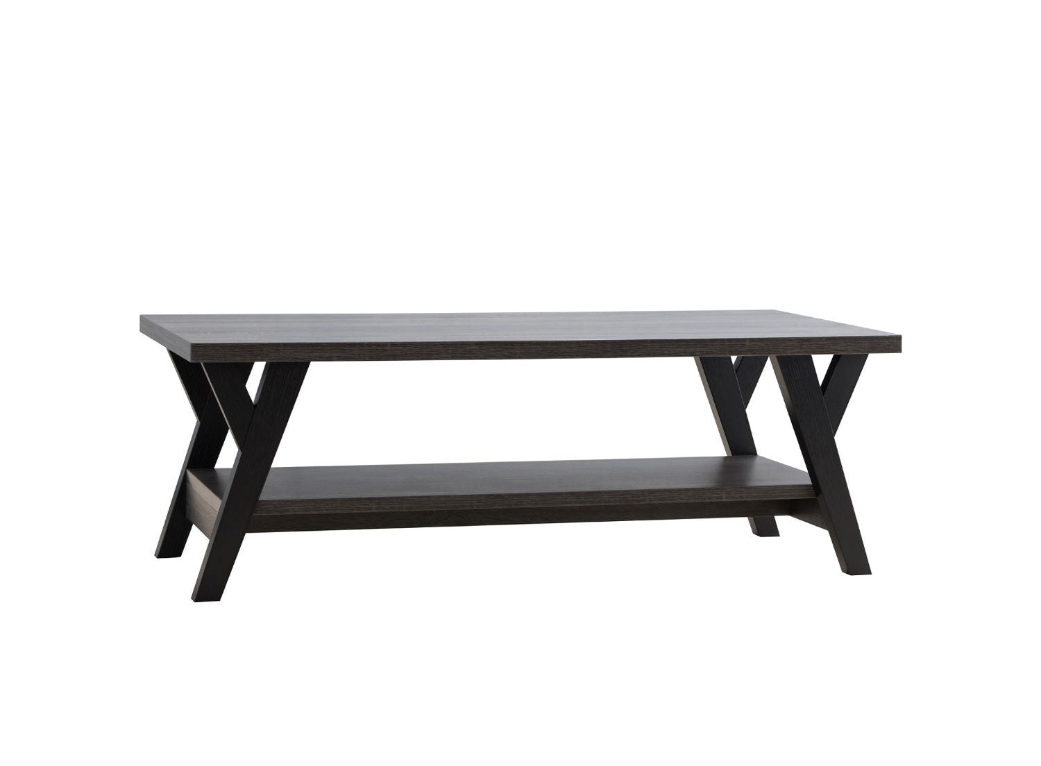 Wooden 3pc Coffee Table Set with Black Legs 3505