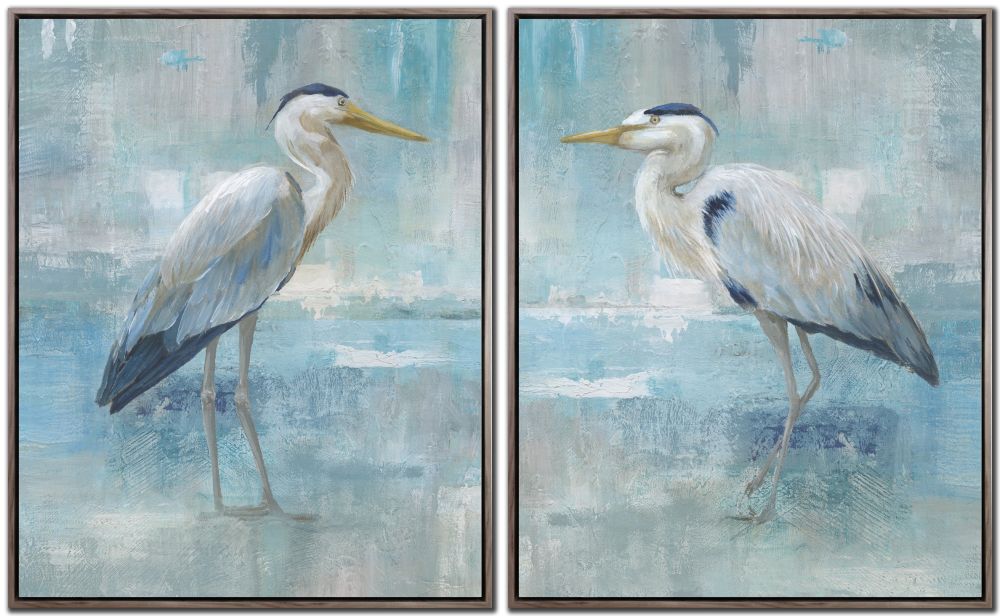 Blue Heron 2PC Floating Frame