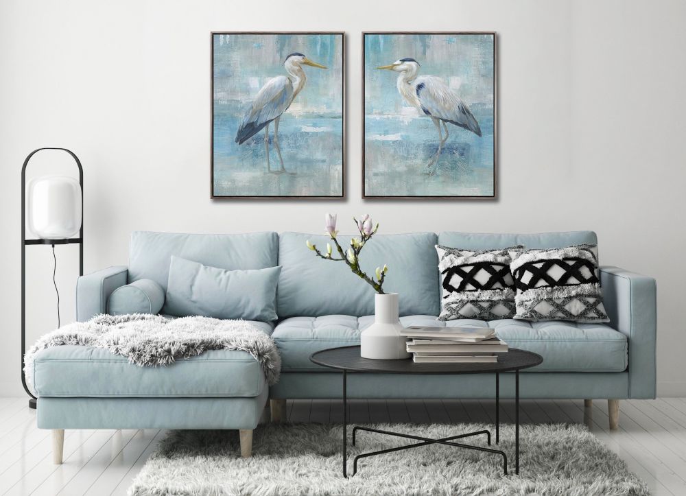 Blue Heron 2PC Floating Frame