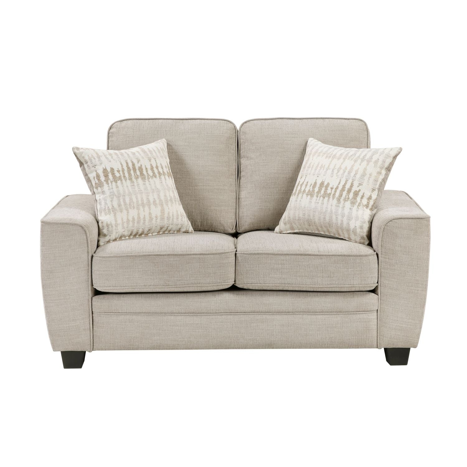 Zander Taupe Chenille Fabric Sofa Set 9745