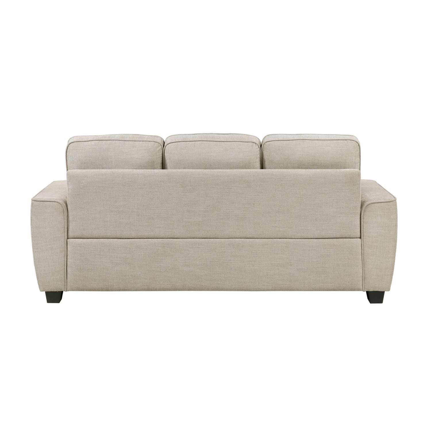 Zander Taupe Chenille Fabric Sofa Set 9745