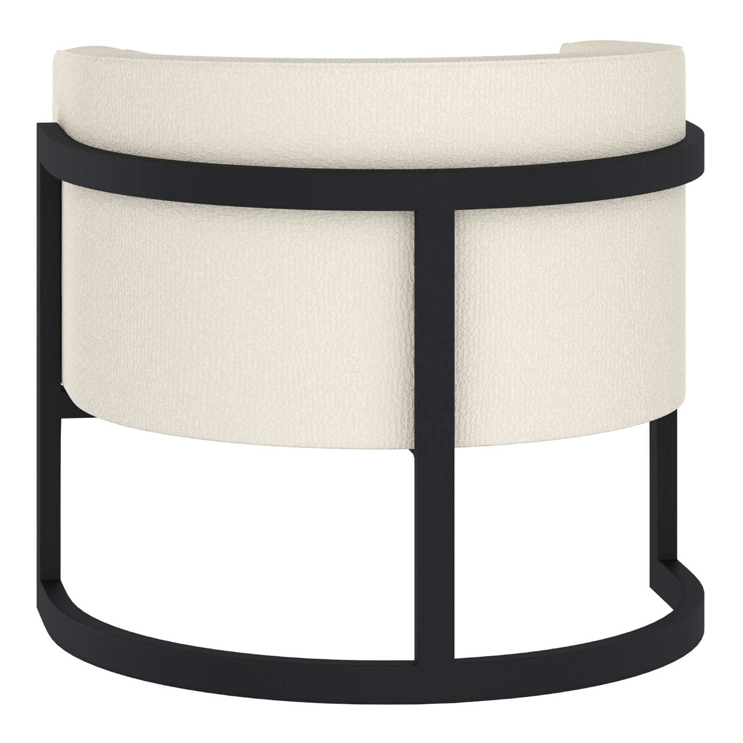 Zhuri Accent Chair in Ivory Boucle and Black 403-120IV