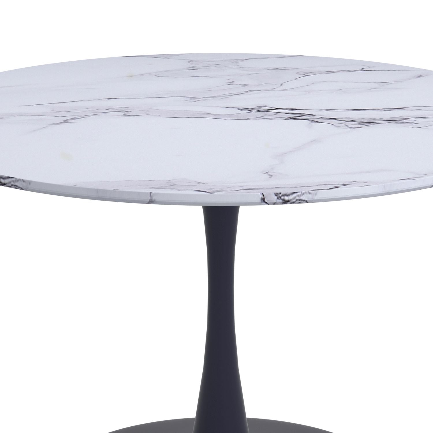 Zilo / Brodi 5pc Dining Set in White Table with Charcoal Chair 207-671BK_L_138CH