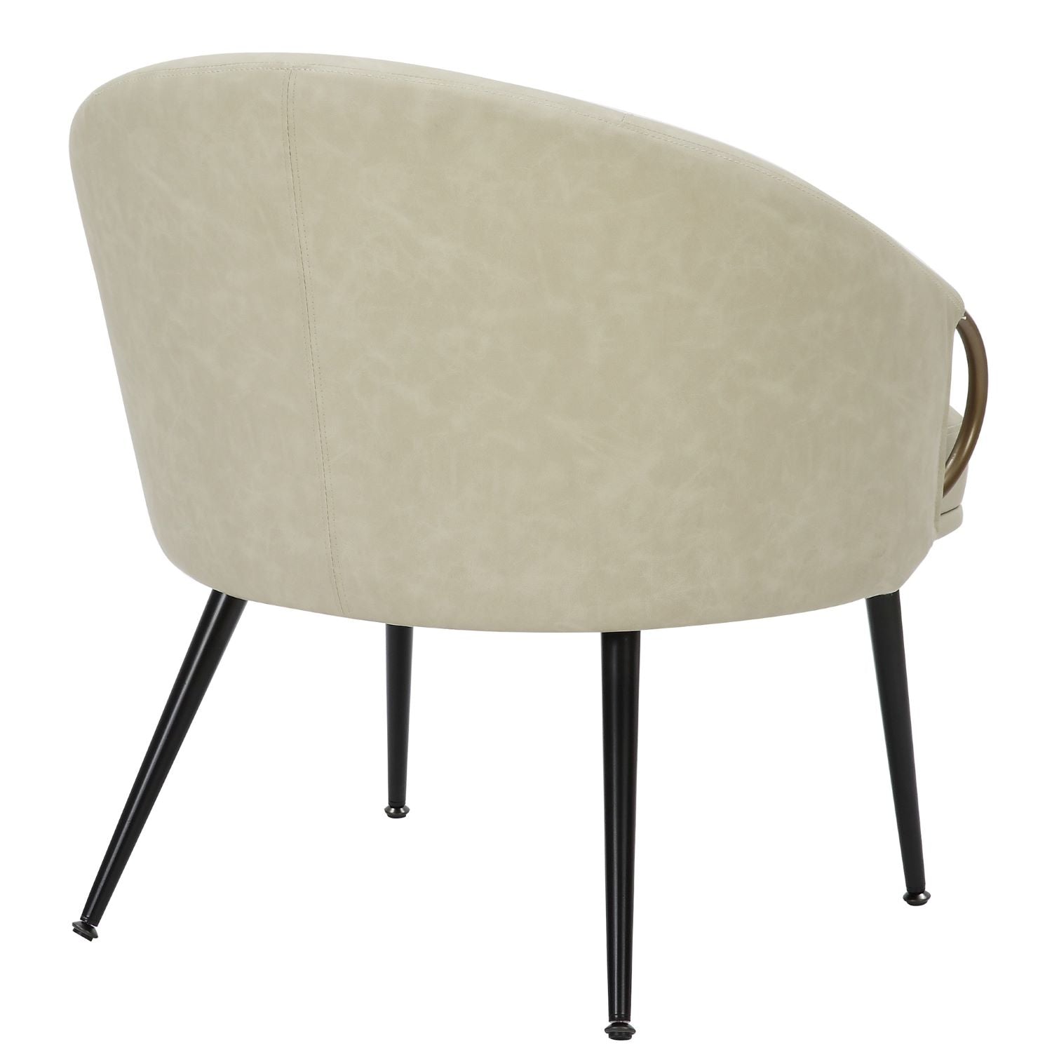 Zita Accent Chair in Vintage Ivory Faux Leather 403-668IV