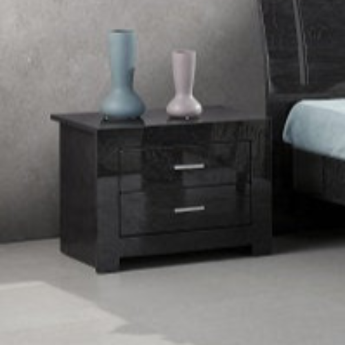 Alice High Gloss Grey Night Stand