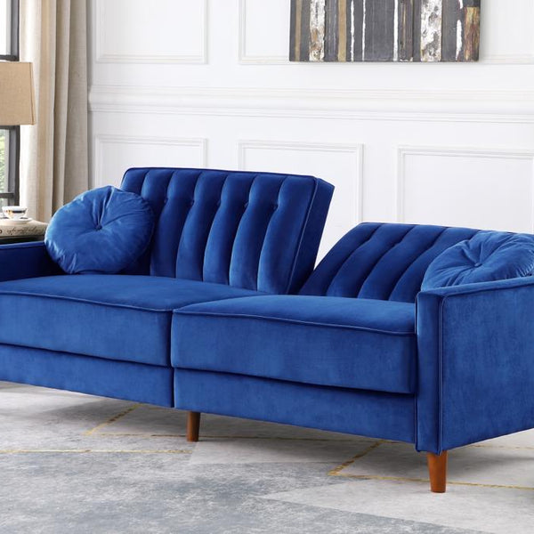 Jackie 67 Fabric Sofa, Royal Blue Velvet - Kardiel