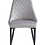 6 Piece Light Grey Velvet Chair C-1531