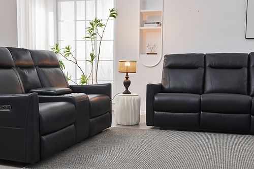 Black Dual Power Recliner Collection IF-8005