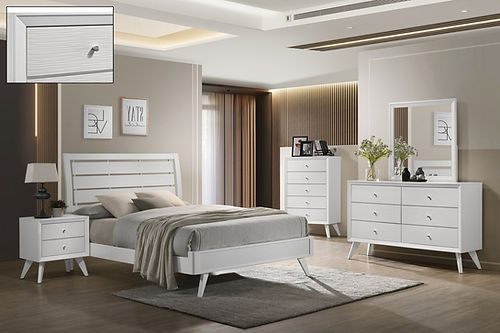 Mia White Bedroom Set 6 PC