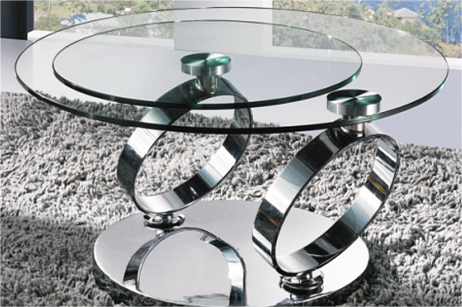 Silver Champion Swivels 360 Degree Coffee Table