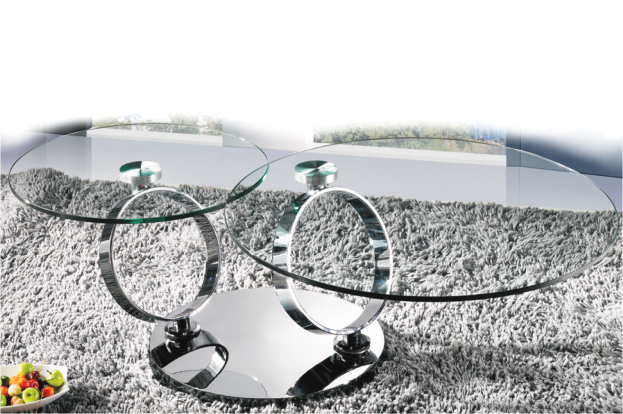 Silver Champion Swivels 360 Degree Coffee Table