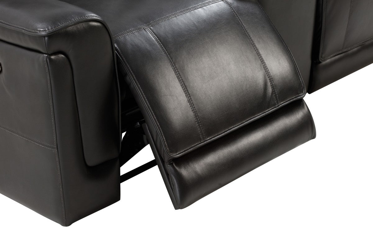 Dallas Dual Power Recliner Charcoal Sofa 760027