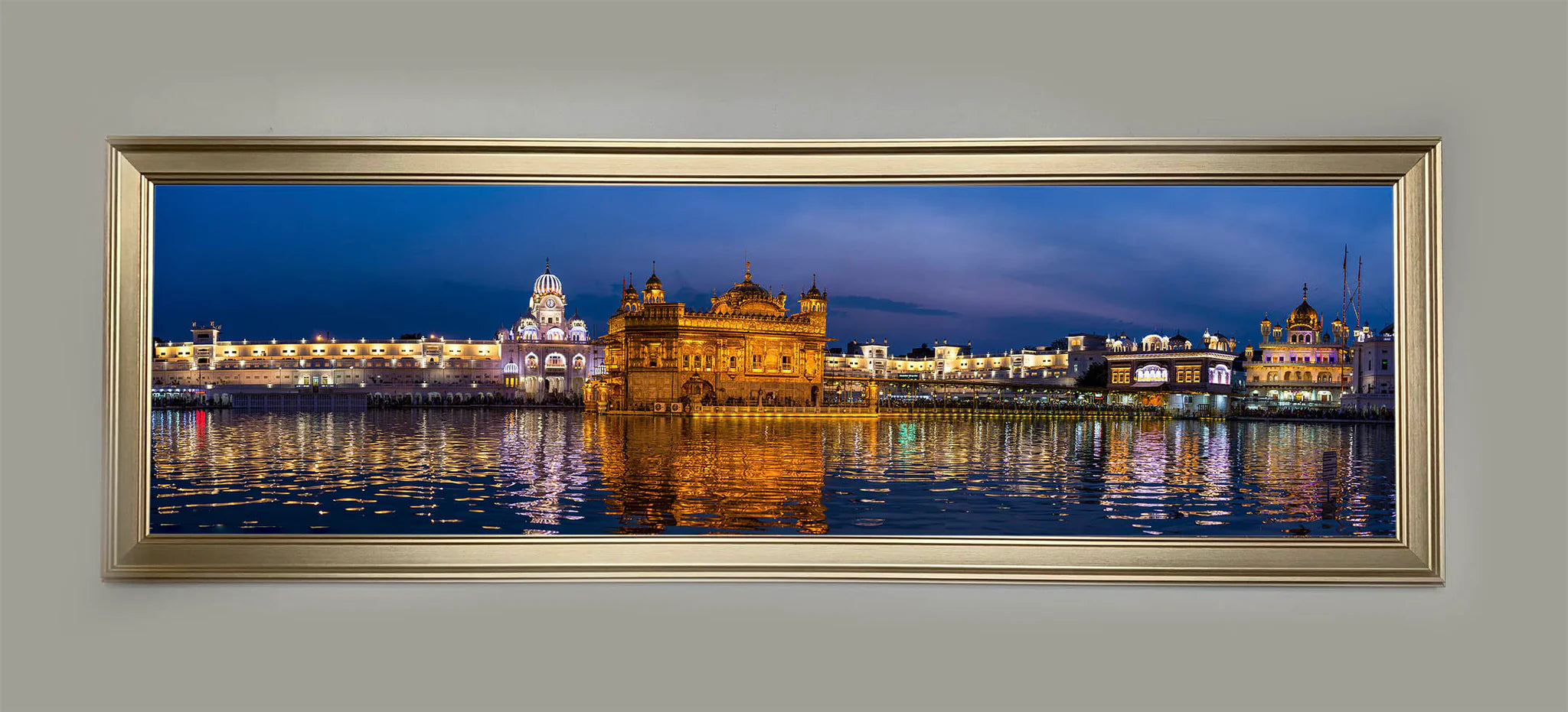 Limited Edition Numbered Canvas Print of the Golden Temple 72" x 24"