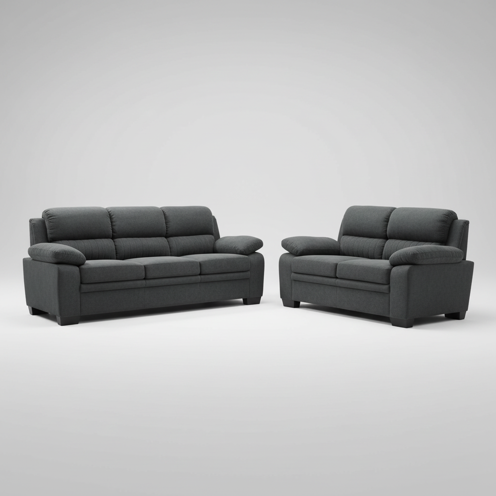 Holleman Sofa Set Dark Grey 9333