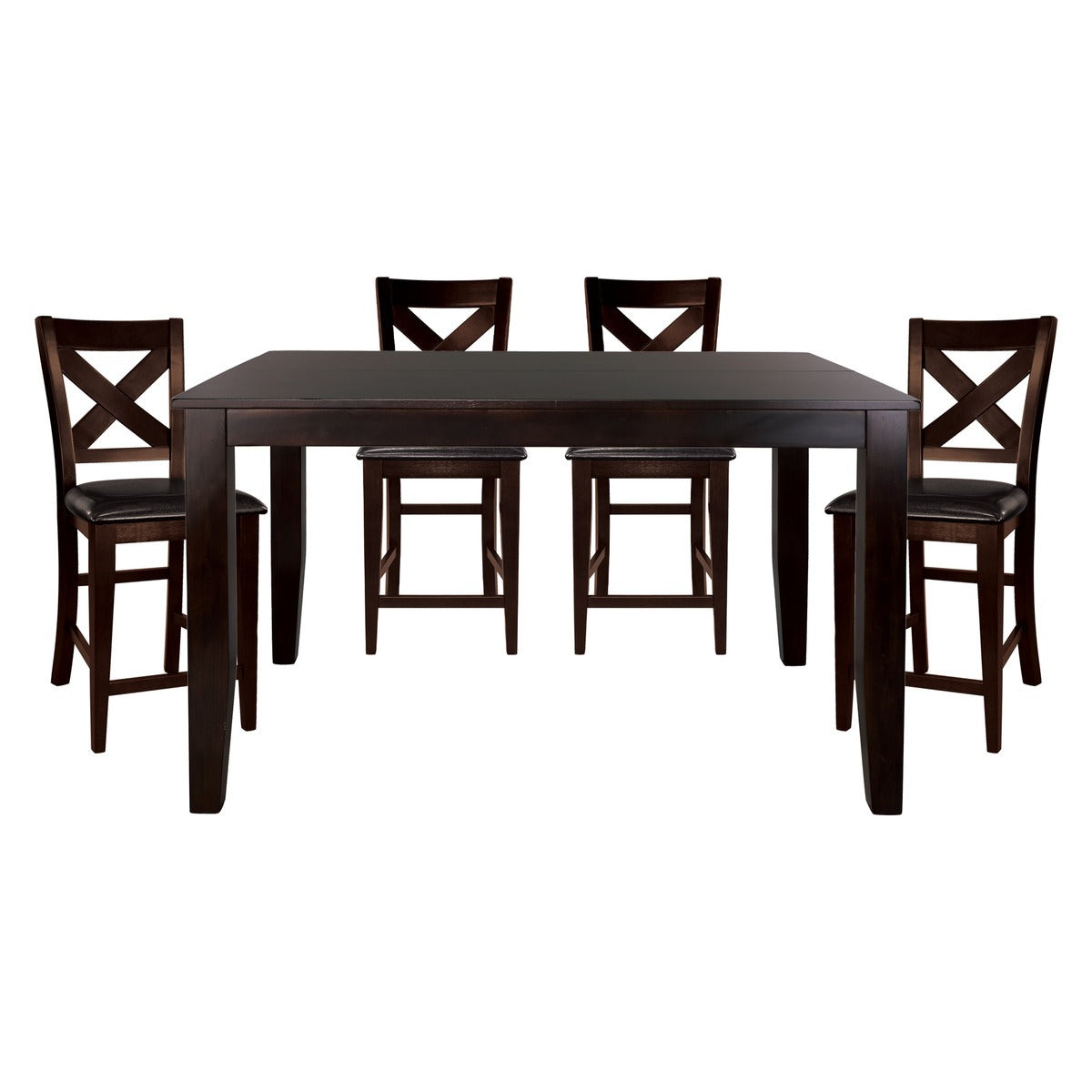 Crown Point Extendable Butterfly Leaf Counter Height Dining Set 1372-36