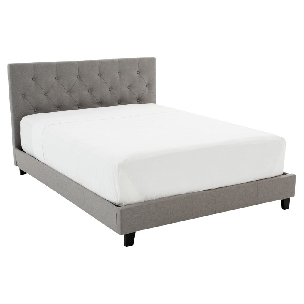 Grey Fabric Platform Bed T 2366 G