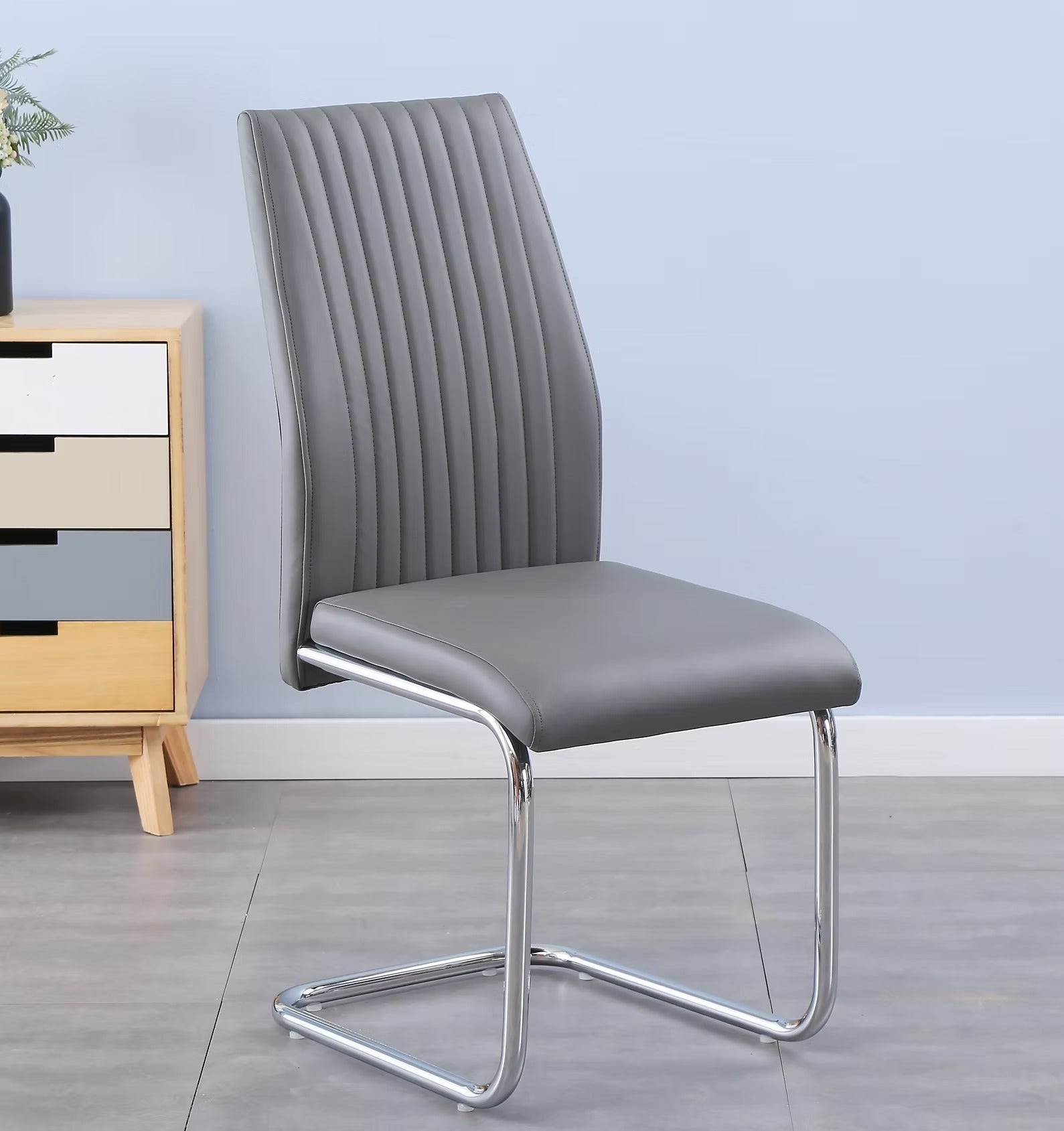 Tyler White Faux Marble Dining Table with 6 Chairs