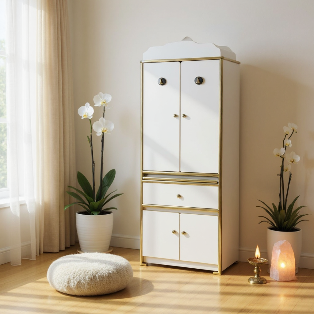 Pooja Unit - Krishna (with door bell & pull out tray)