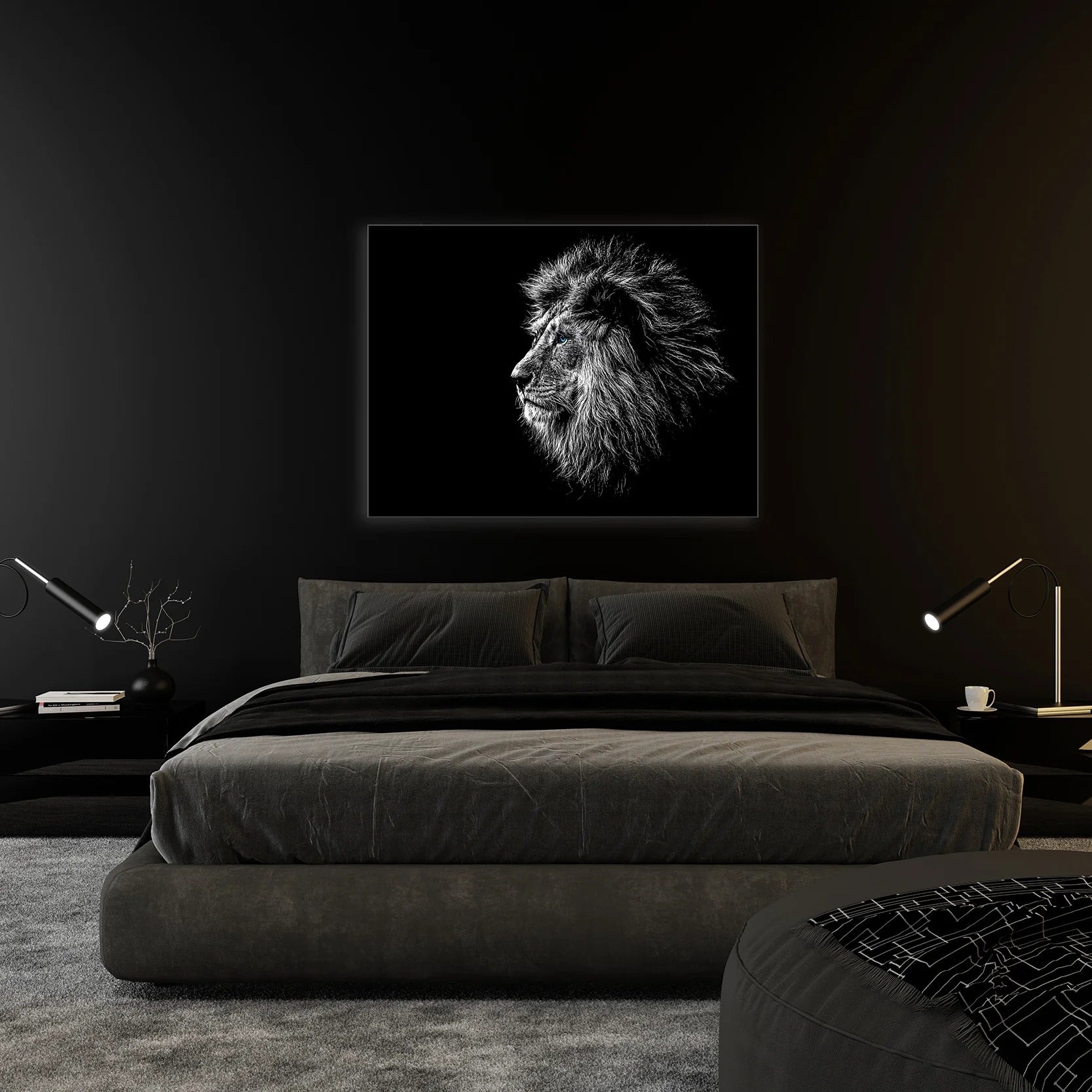 Lion head Canvas Art 36" x 48"