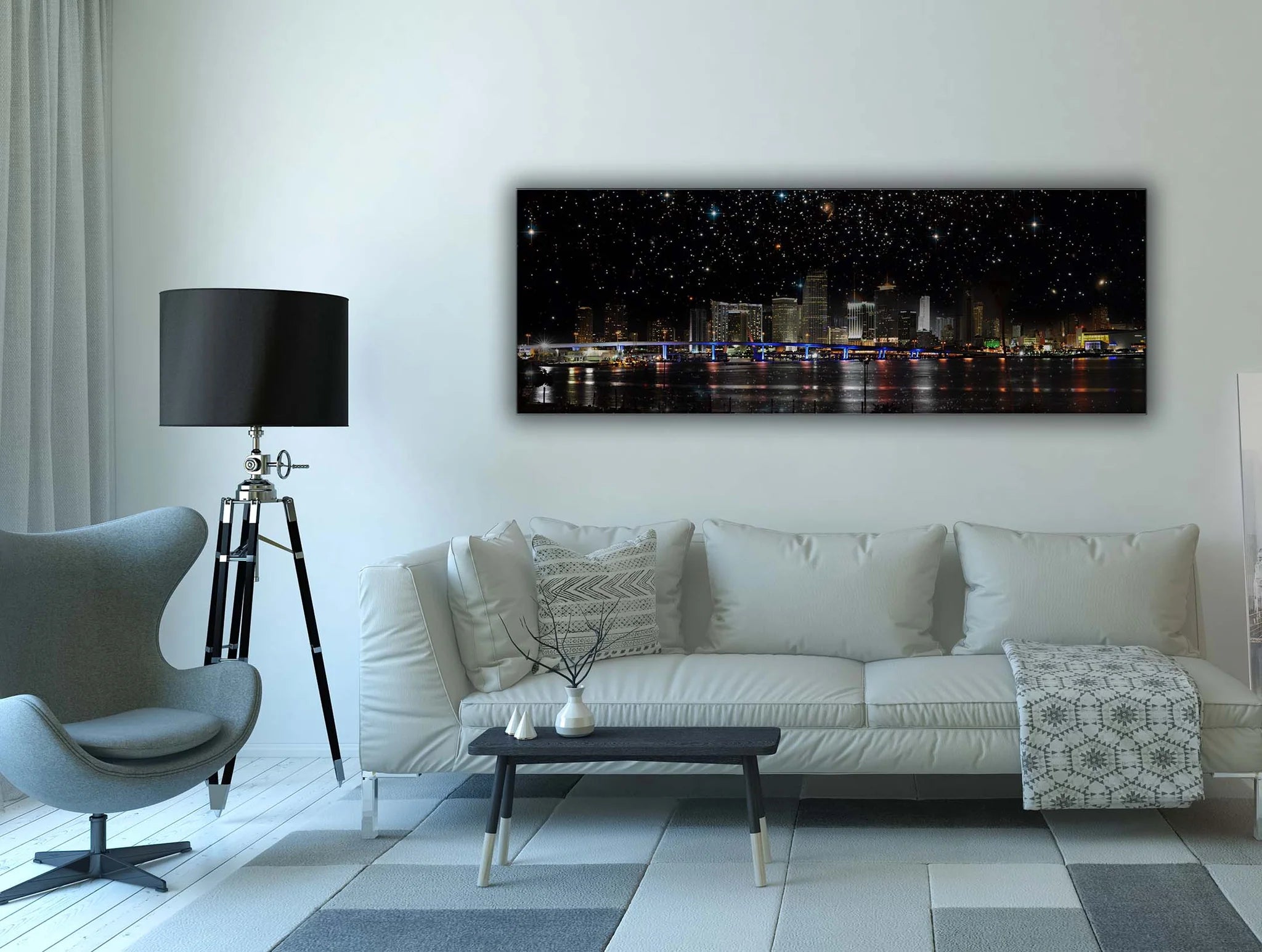 Miami Fine Art Canvas 72" x 24"