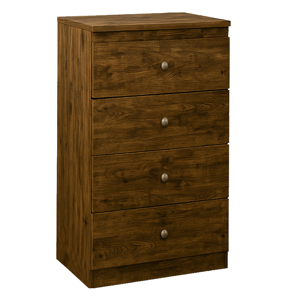 Canadian Made Fully Assembled 4 Drawer Chest Smoewood N4