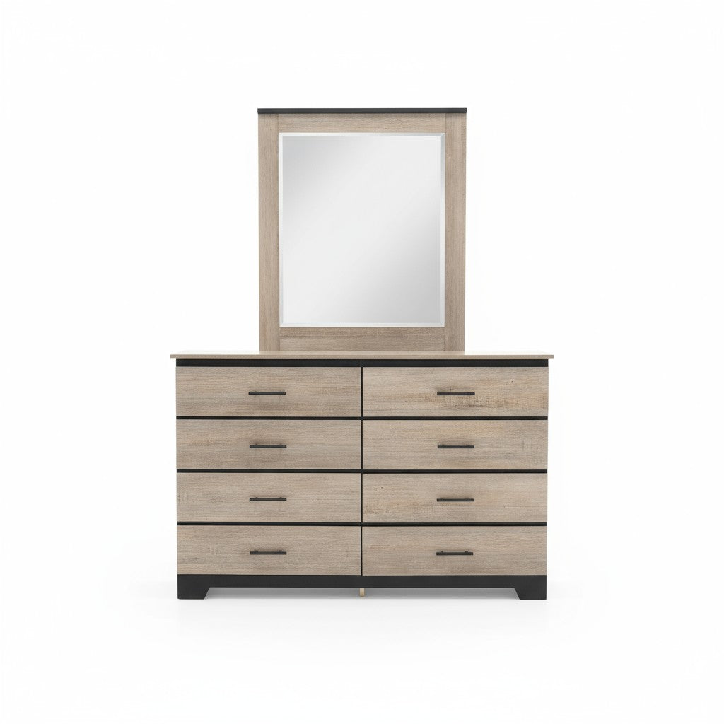 Canadian Made Two Tone Bedroom Set Continental Coast & Black 6741