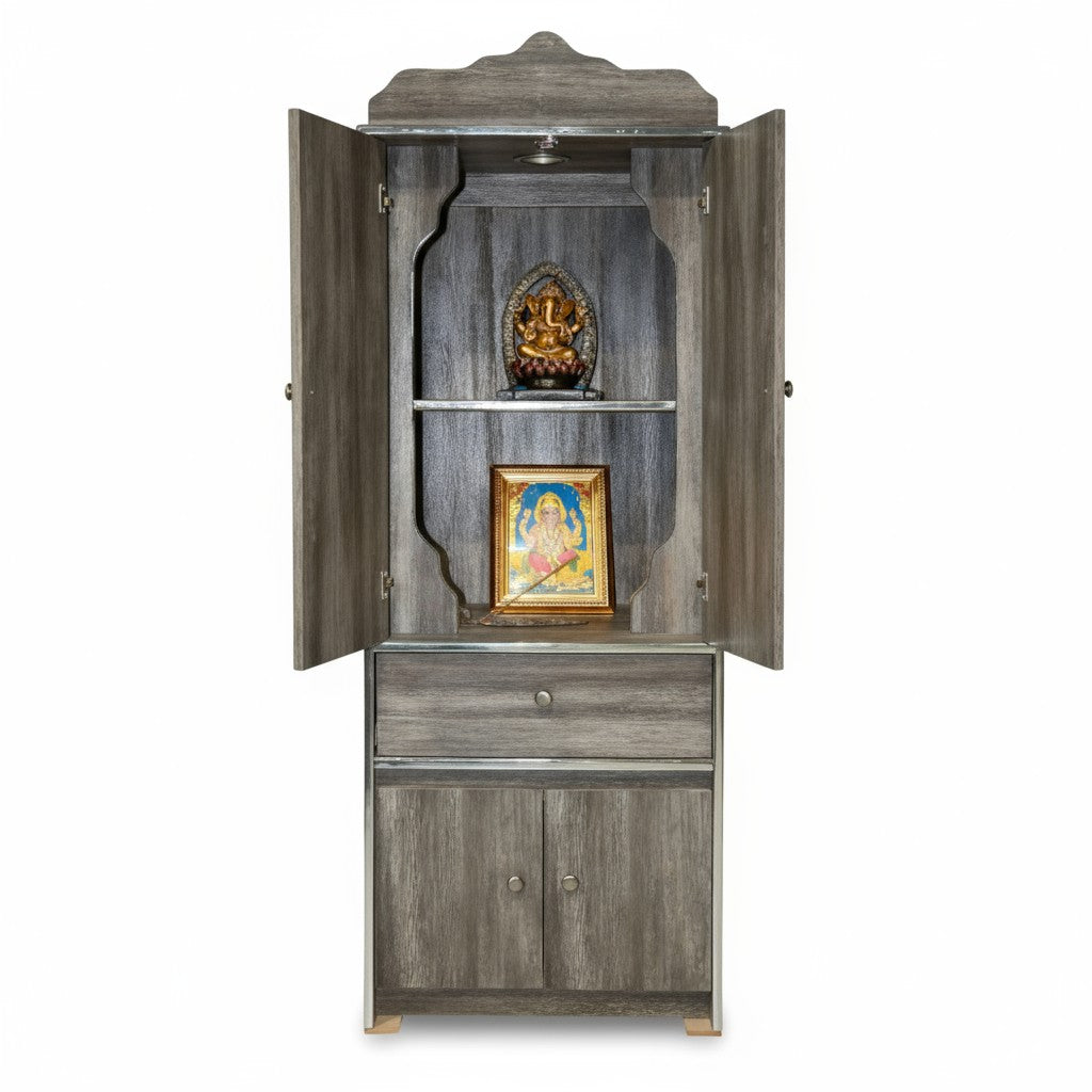 Pooja Unit - Krishna (with door and light)