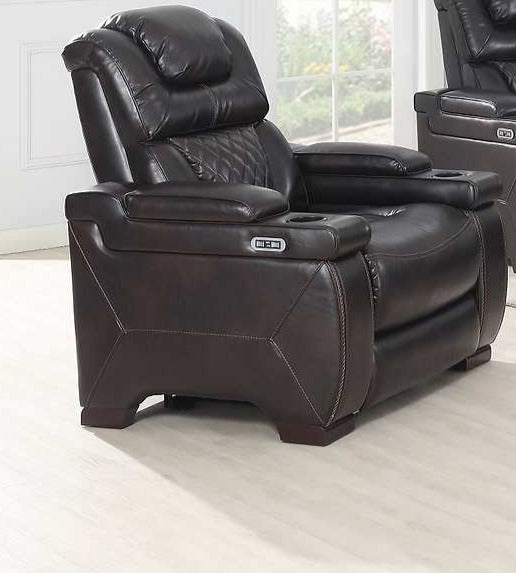 Transformer Dual Power LED Recliner Sofa Collection Black 1942