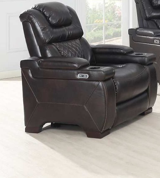 Transformer Dual Power LED Recliner Chair Black 1942