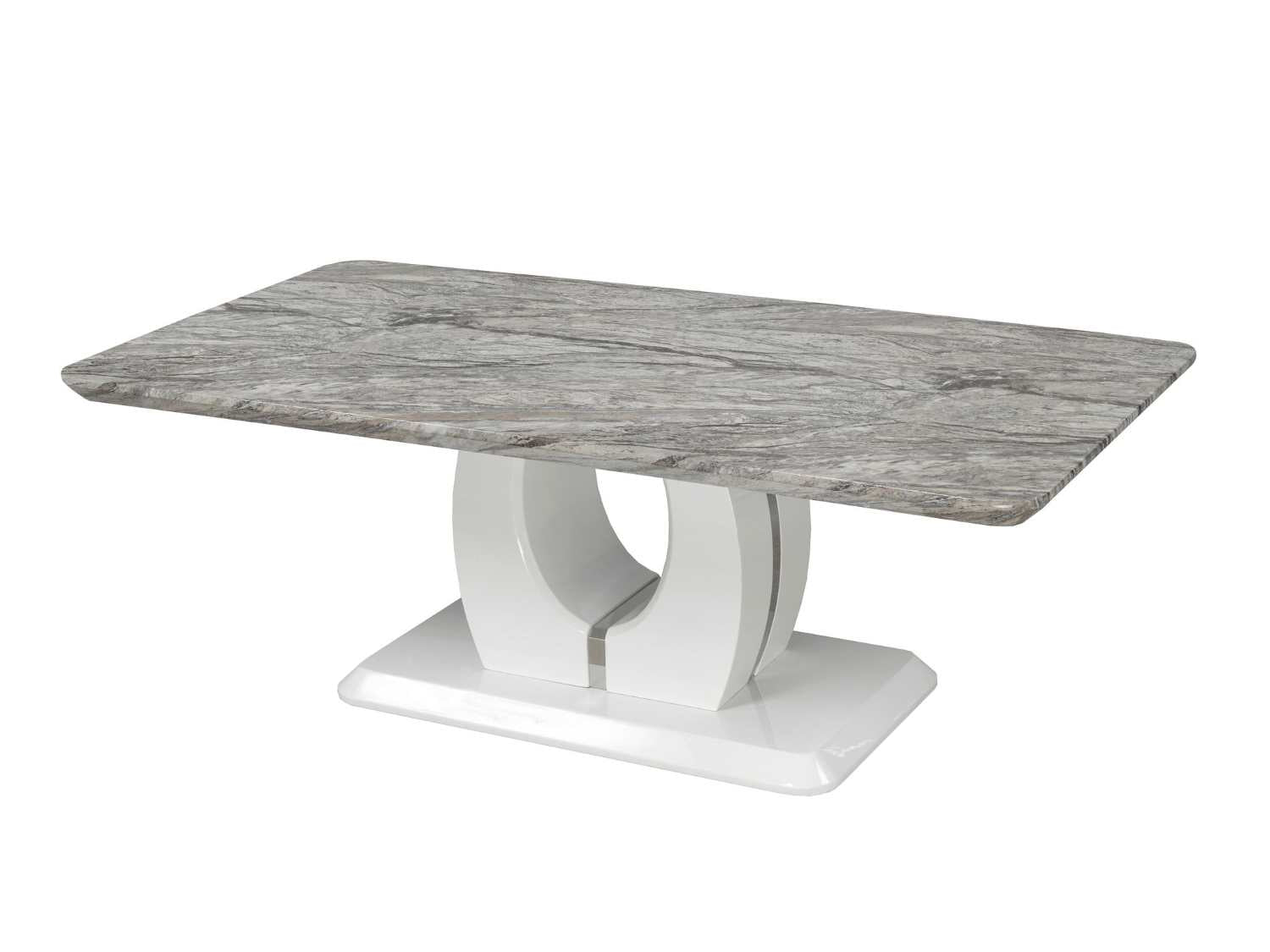 Walden Faux Marble Coffee Table White/Grey B-901