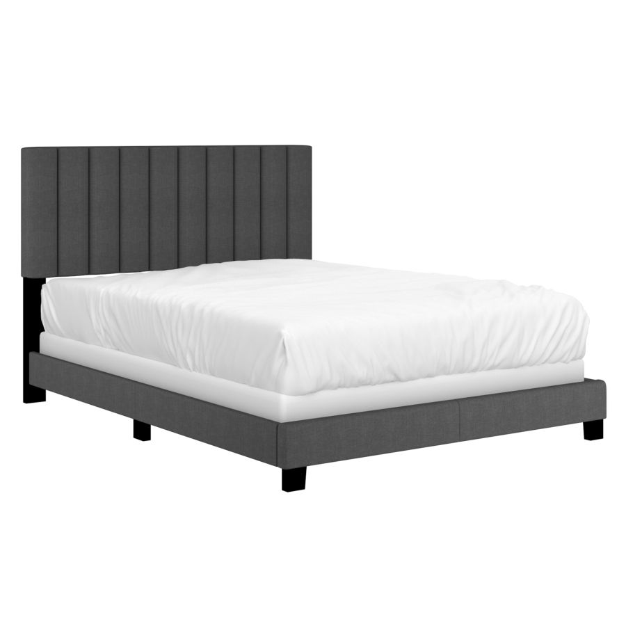 Jedd 60" Queen Bed in Charcoal Fabric 101-297Q-CHL