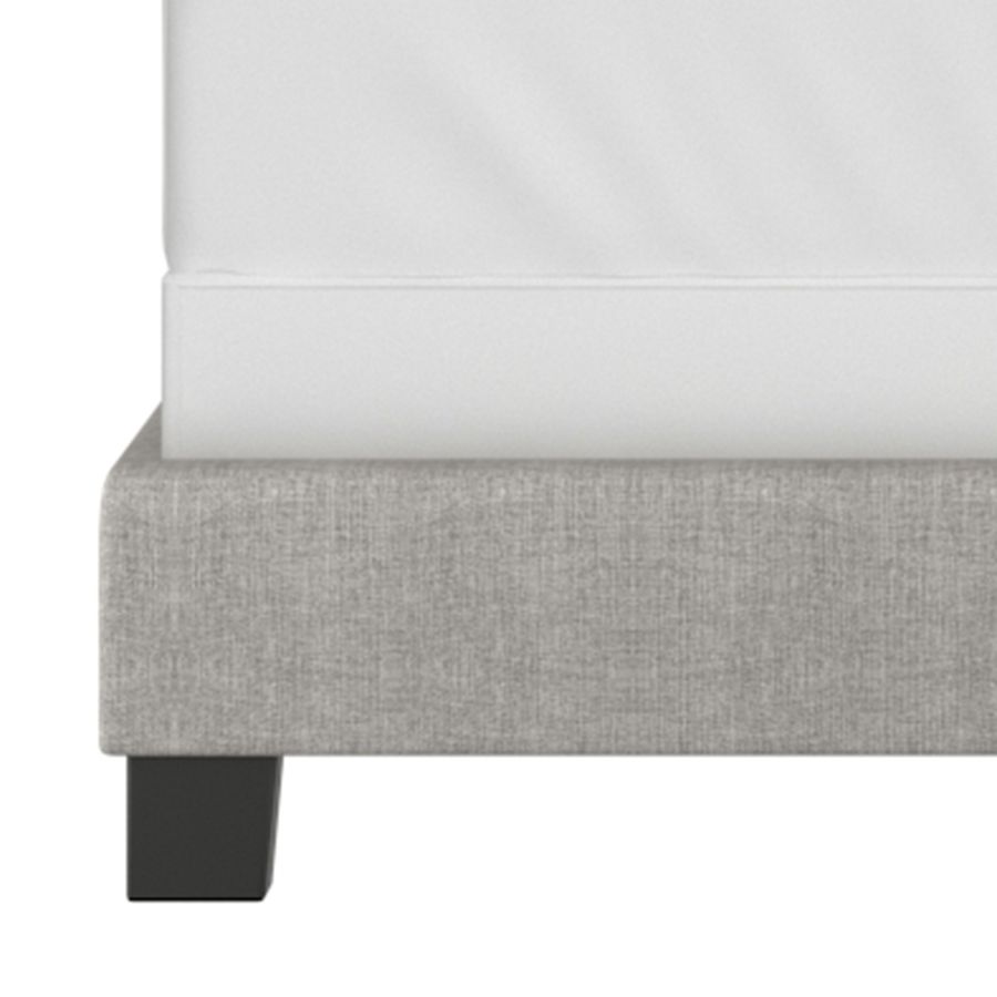 Jedd 60" Queen Bed in Light Grey Fabric 101-297Q-LGY