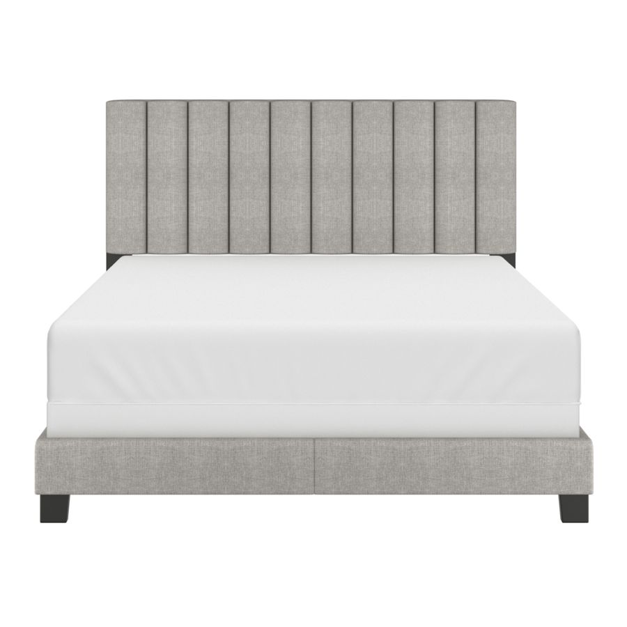 Jedd 60" Queen Bed in Light Grey Fabric 101-297Q-LGY