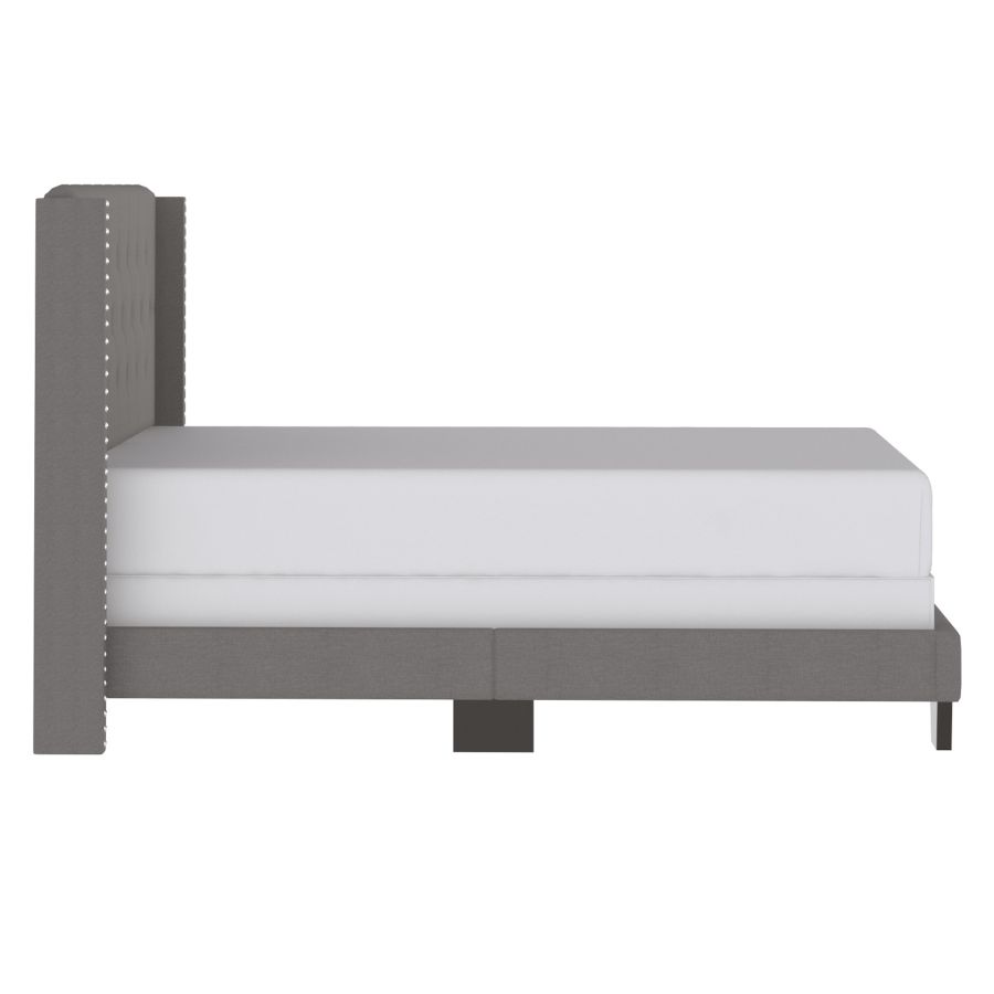 Gunner 54" Double Bed in Light Grey Fabric 101-299D-LGY