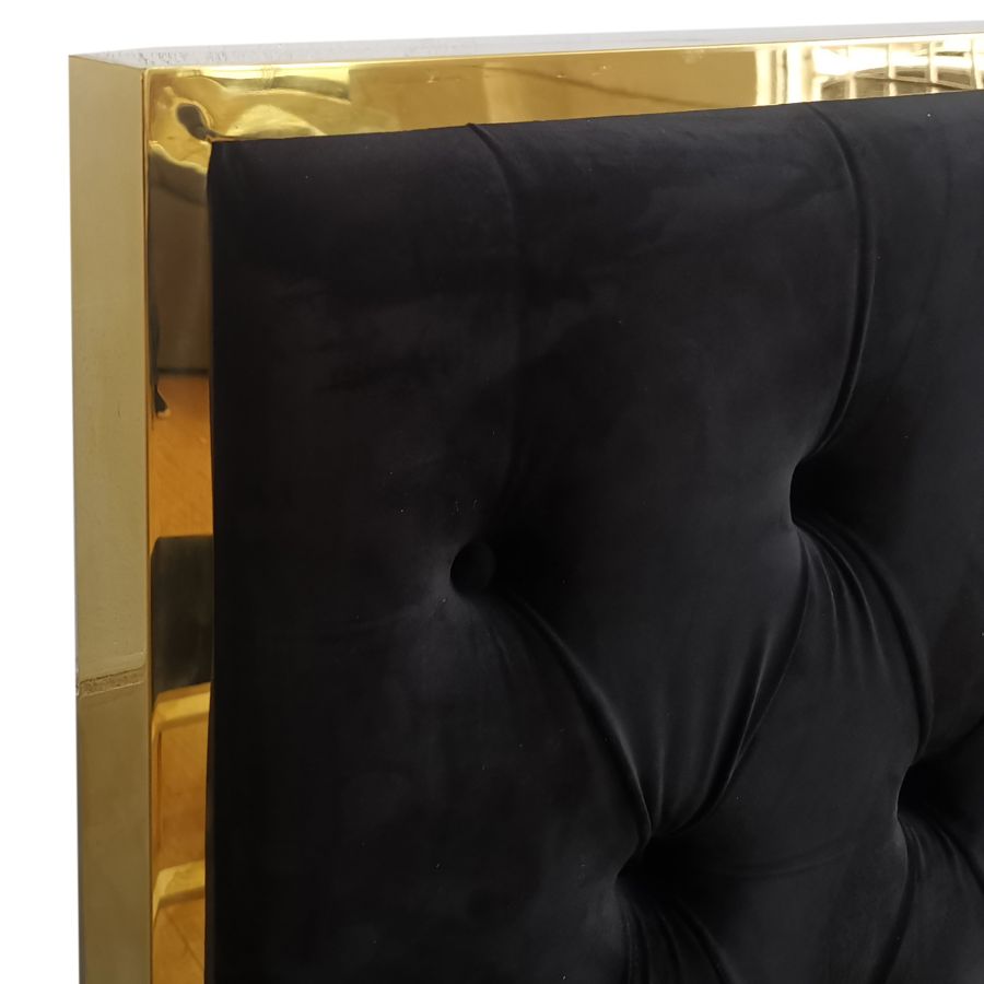 Lucille 60" Queen Bed in Black and Gold 101-596Q-BK_GL