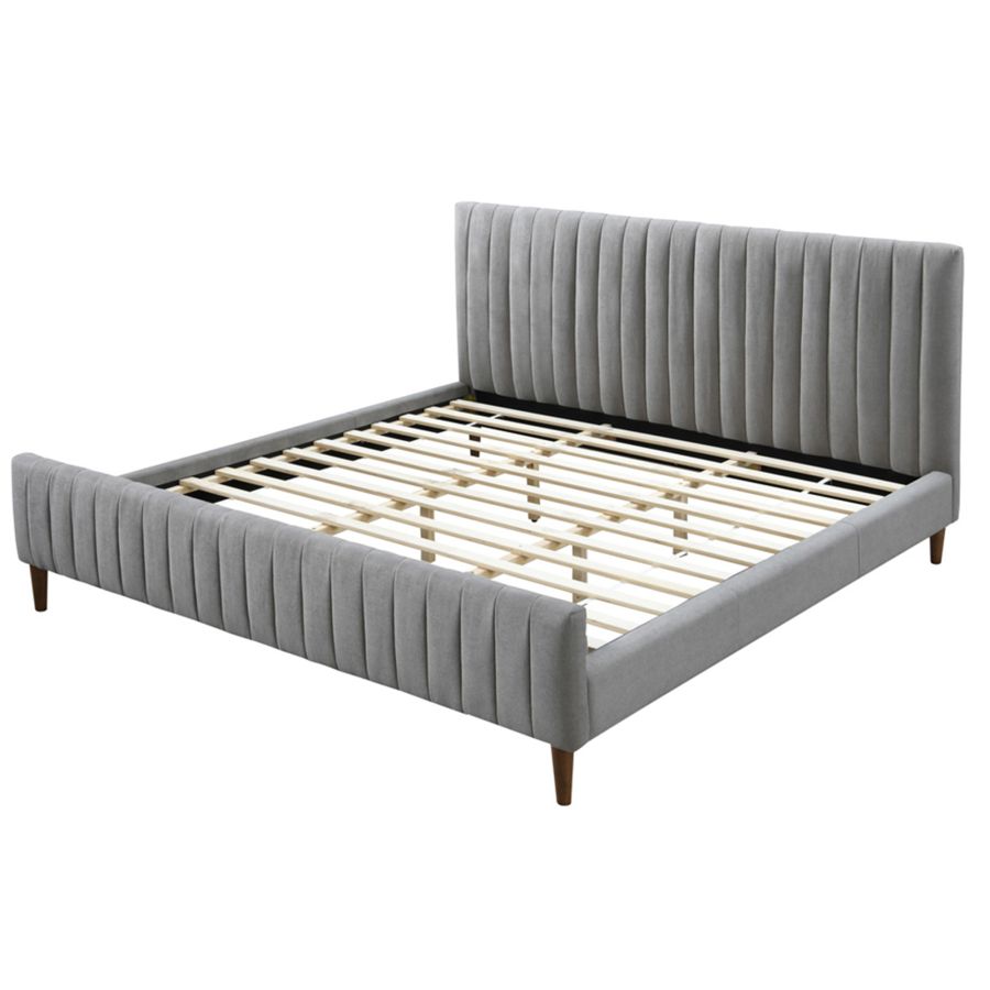 Hannah 78" King Platform Bed in Light Grey 101-622K-LG