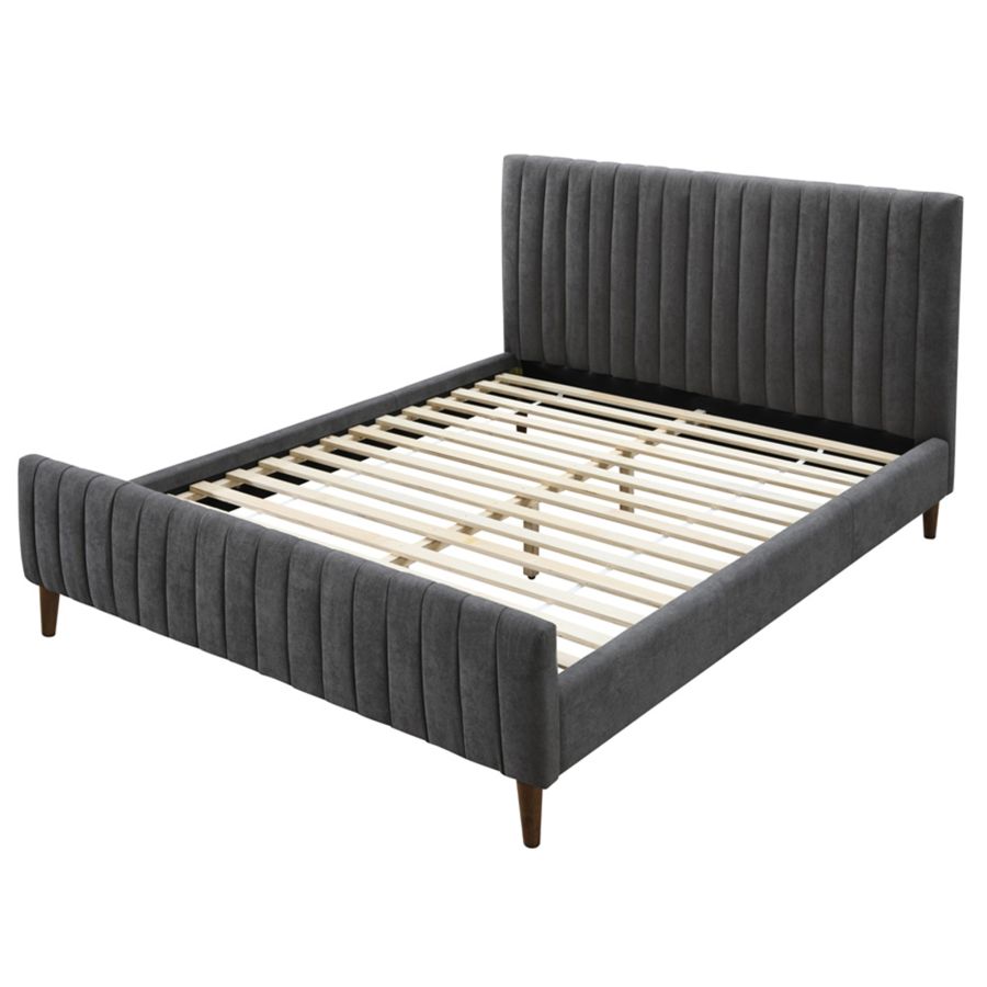 Hannah 60" Queen Platform Bed in Charcoal 101-622Q-CH