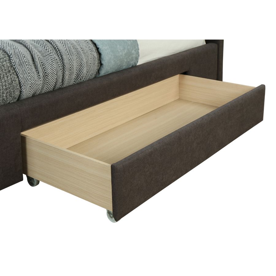 Emilio 78" King Platform Bed with Drawers in Charcoal 101-633K-CH