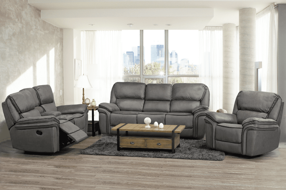 Smoke Recliner Sofa Collection T-1185