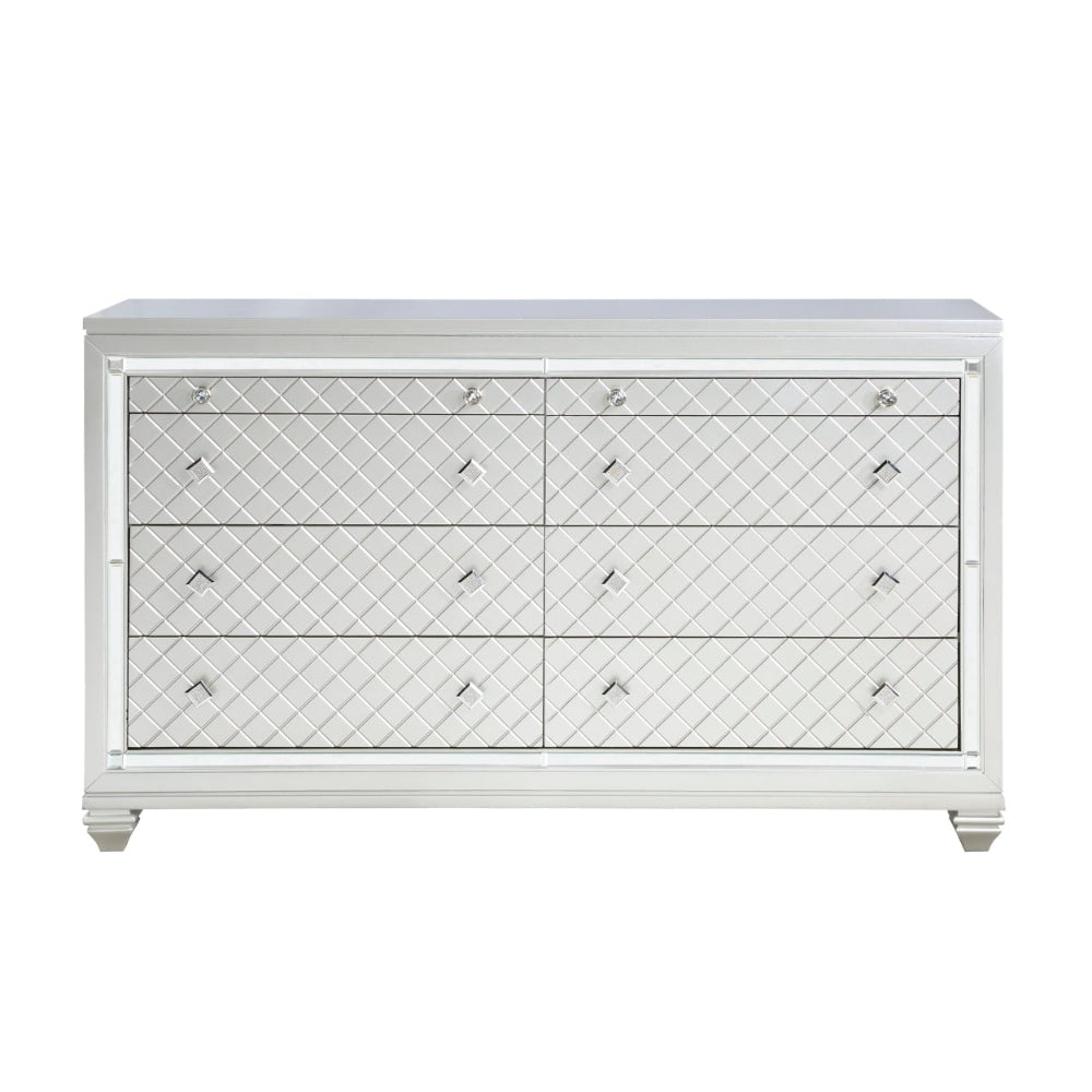 Leesa Silver Bedroom Set With LED Headboard 1430