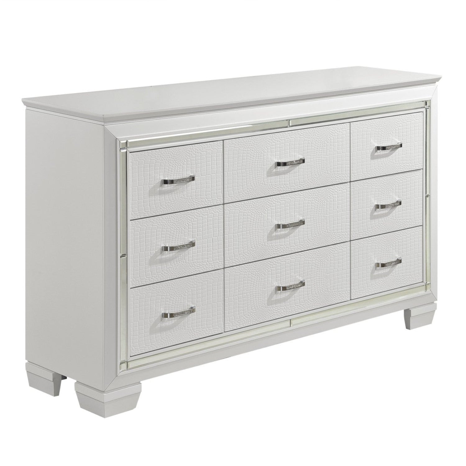 White Allura Wooden Bedroom Set 1916W