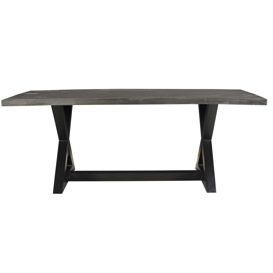 Zax Rectangular Dining Table in Distressed Grey 201-147DG